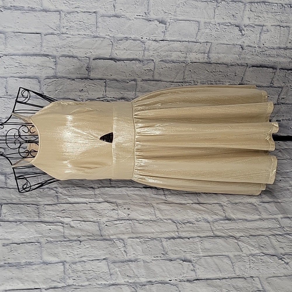 ALTAR'D STATE Women's Gold Cocktail Mini‎ Dress Medium